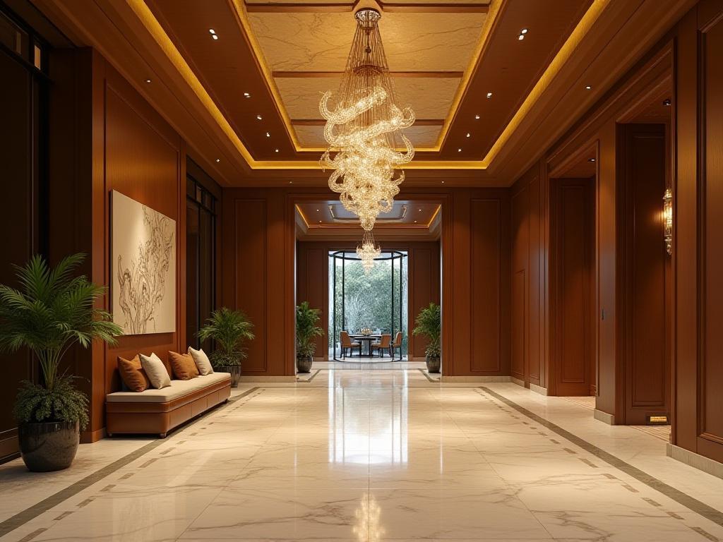 Luxury hotel lobby